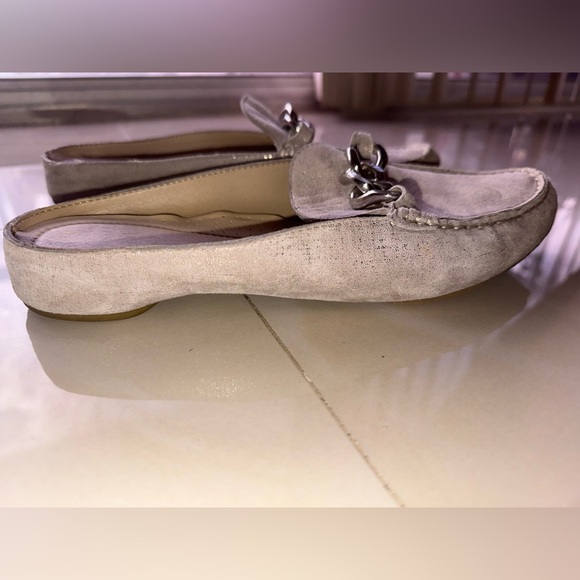 Donald Pliner Women's Bless 8.5 B  Distressed Metallic Mules Light Pink  Taupe - Picture 15 of 16